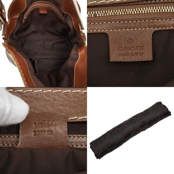 Gucci GG Canvas One Shoulder Bag Shoulder Bag 203506 Black Leather Women's Gucci - Picture 10 of 10